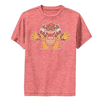 Boys 8-20 Super Mario Bowser Portrait Logo Graphic Tee