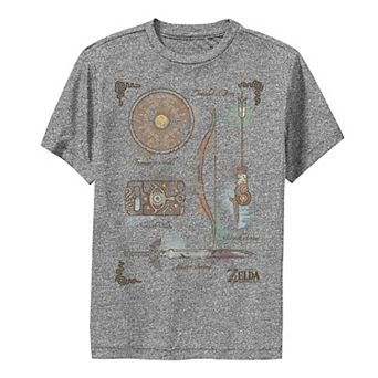 Boys 8-20 Zelda Breath Of The Wild Inventory Grid Graphic Tee