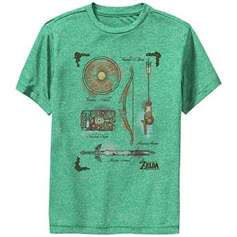 Boys 8-20 Zelda Breath Of The Wild Inventory Grid Graphic Tee