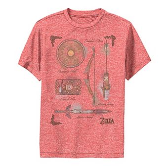 Boys 8-20 Zelda Breath Of The Wild Inventory Grid Graphic Tee