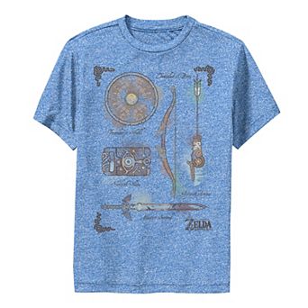 Boys 8-20 Zelda Breath Of The Wild Inventory Grid Graphic Tee