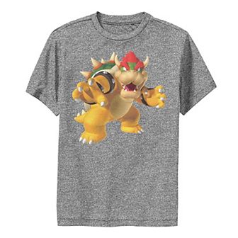 Boys 8-20 Super Mario Bowser Portrait Logo Graphic Tee