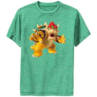 Boys 8-20 Super Mario Bowser Portrait Logo Graphic Tee
