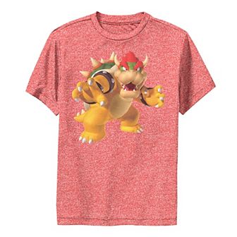 Boys 8-20 Super Mario Bowser Portrait Logo Graphic Tee