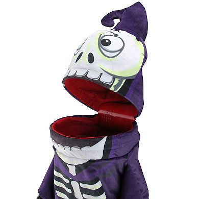 Northlight Purple Black Skeleton Halloween Trick or Treat Bag