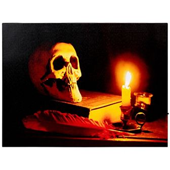 Northlight LED Lighted Skull Halloween Wall Art