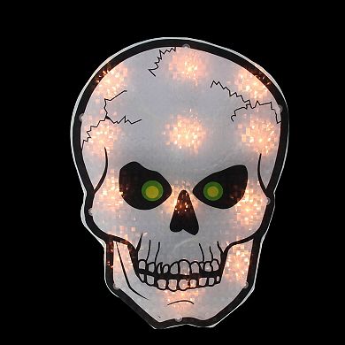 Northlight Light-Up Skull Halloween Window Decor