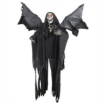 Northlight Pre-Lit Skeletal Reaper Wings Halloween Floor Decor