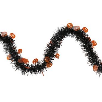 Northlight Unlit Jack O'Lantern Halloween Tinsel Garland