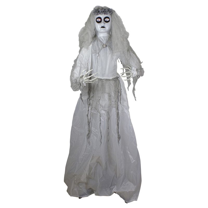 Northlight 6 Lighted and Animated Ghost Bride Halloween Decoration, Black