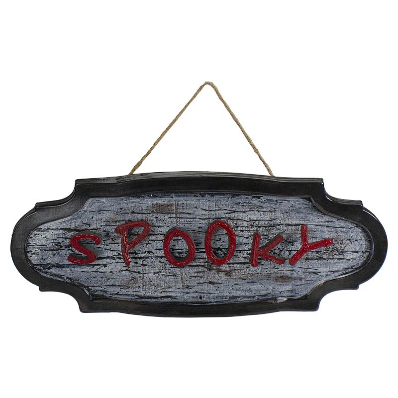 Northlight 20.5 Red and Gray Animated Spooky Halloween Sign, Grey