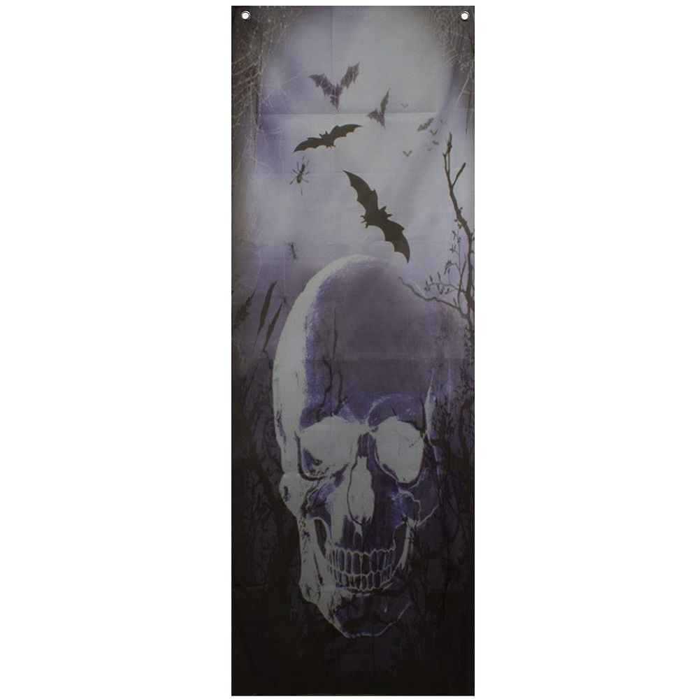 Northlight Spooky Skull Graveyard Halloween Door Decor