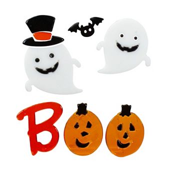 Northlight Pumpkin Ghost Boo Halloween Gel Window Clings
