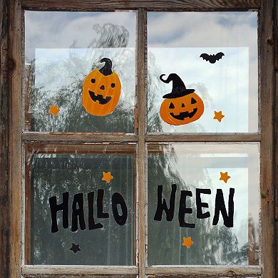 Northlight Halloween Pumpkin Gel Window Clings