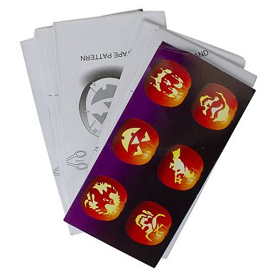 Northlight Pumpkin Carving & Stencil 5-piece Set
