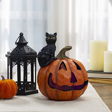Northlight Jack O'Lantern Cat Halloween Table Decor