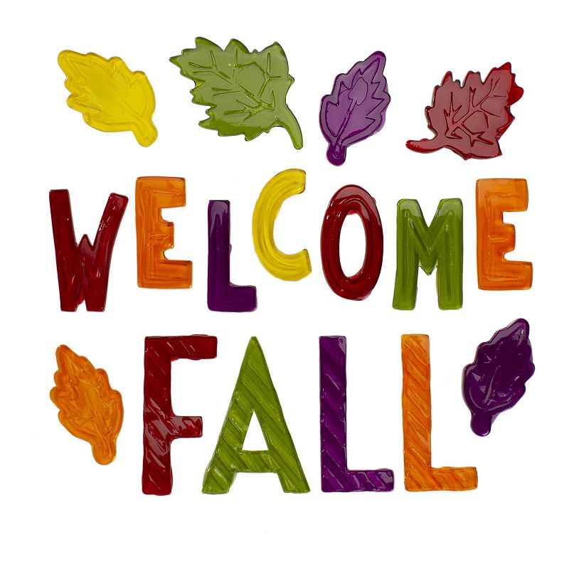 Northlight Welcome Fall Gel Window Clings, Multicolor