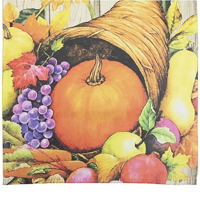 Northlight Cornucopia and Flowers Autumn Harvest Outdoor Garden Flag
