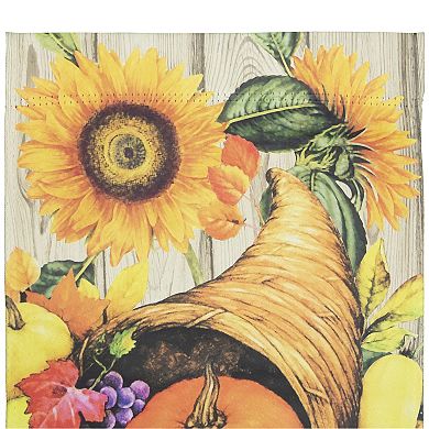 Northlight Cornucopia and Flowers Autumn Harvest Outdoor Garden Flag