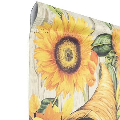 Northlight Cornucopia and Flowers Autumn Harvest Outdoor Garden Flag