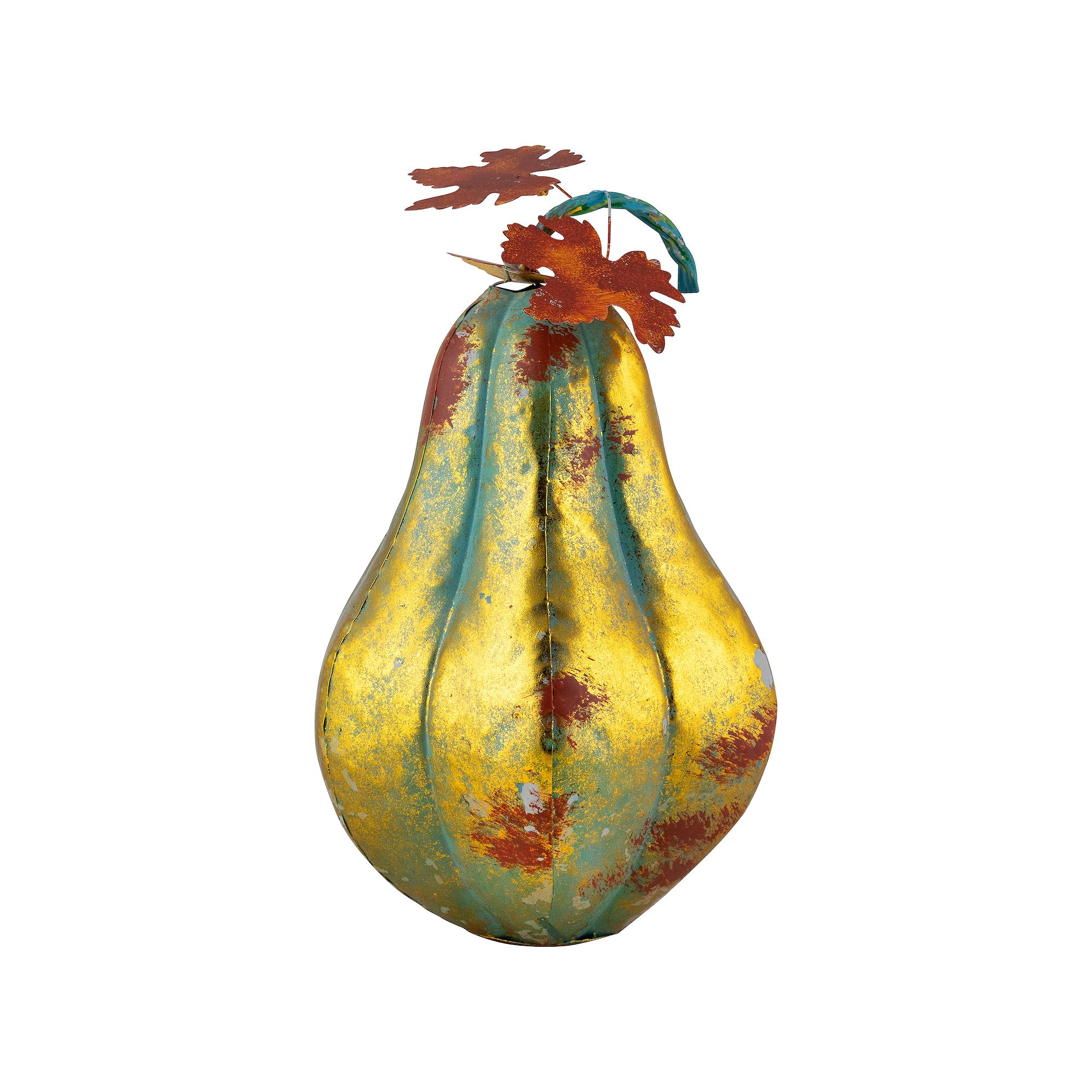 Northlight Elongated Autumn Pumpkin Metallic Floor Decor, Orange SKU:257206 sku 257206