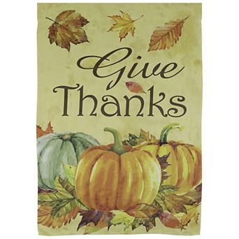 Northlight Give Thanks Autumn Harvest Outdoor Garden Flag