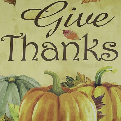 Northlight Give Thanks Autumn Harvest Outdoor Garden Flag