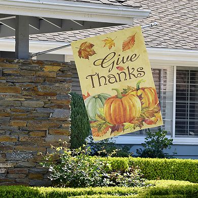 Northlight Give Thanks Autumn Harvest Outdoor Garden Flag
