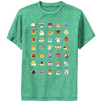 Boys 8-20 Animal Crossing New Horizons Group Shot Character Faces Graphic Tee