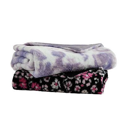Betsey Johnson Leopard Rosettes Throw Blanket