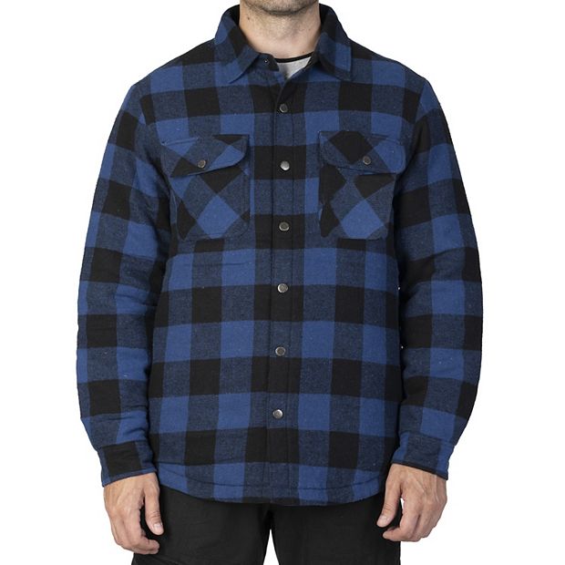 Blue hot sale flannel jacket