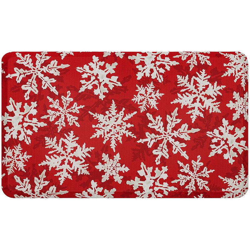 Mohawk Home Snowflakes Cushioned Kitchen Mat, Multicolor, 18X30