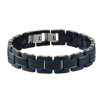 LYNX Men's Two-Tone Ion-Plated Stainless Steel Link Bracelet