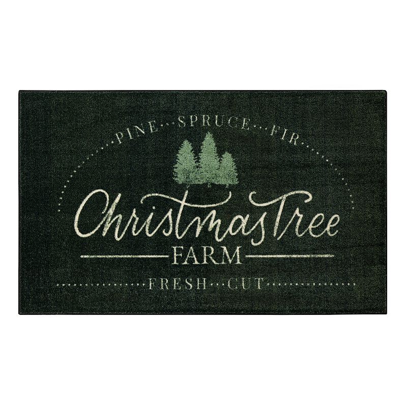Mohawk Home Christmas Tree Farm Rug, Black, 30X50