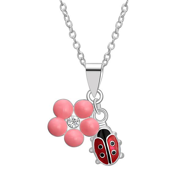 Flower Power Toddler/Kids/Girls Necklace Enamel - Sterling Silver