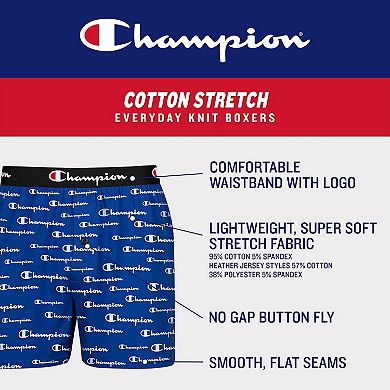 Men's Champion 3-Pack Cotton Stretch Knit Boxers