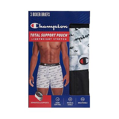 Men's Champion 3-Pack Total Support Pouch Lightweight Stretch Boxer Brief