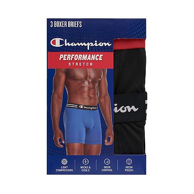 Men's Champion 3-Pack Performance Boxer Brief