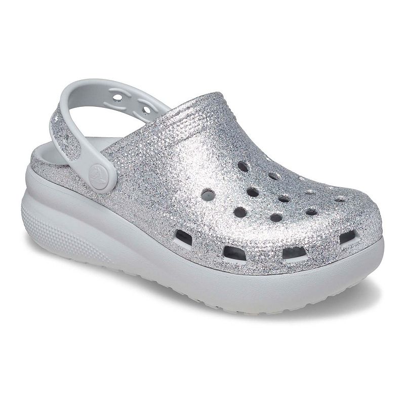 Crocs Glitter Cutie Girls Clogs, Girls, Size: 11, Brown Over