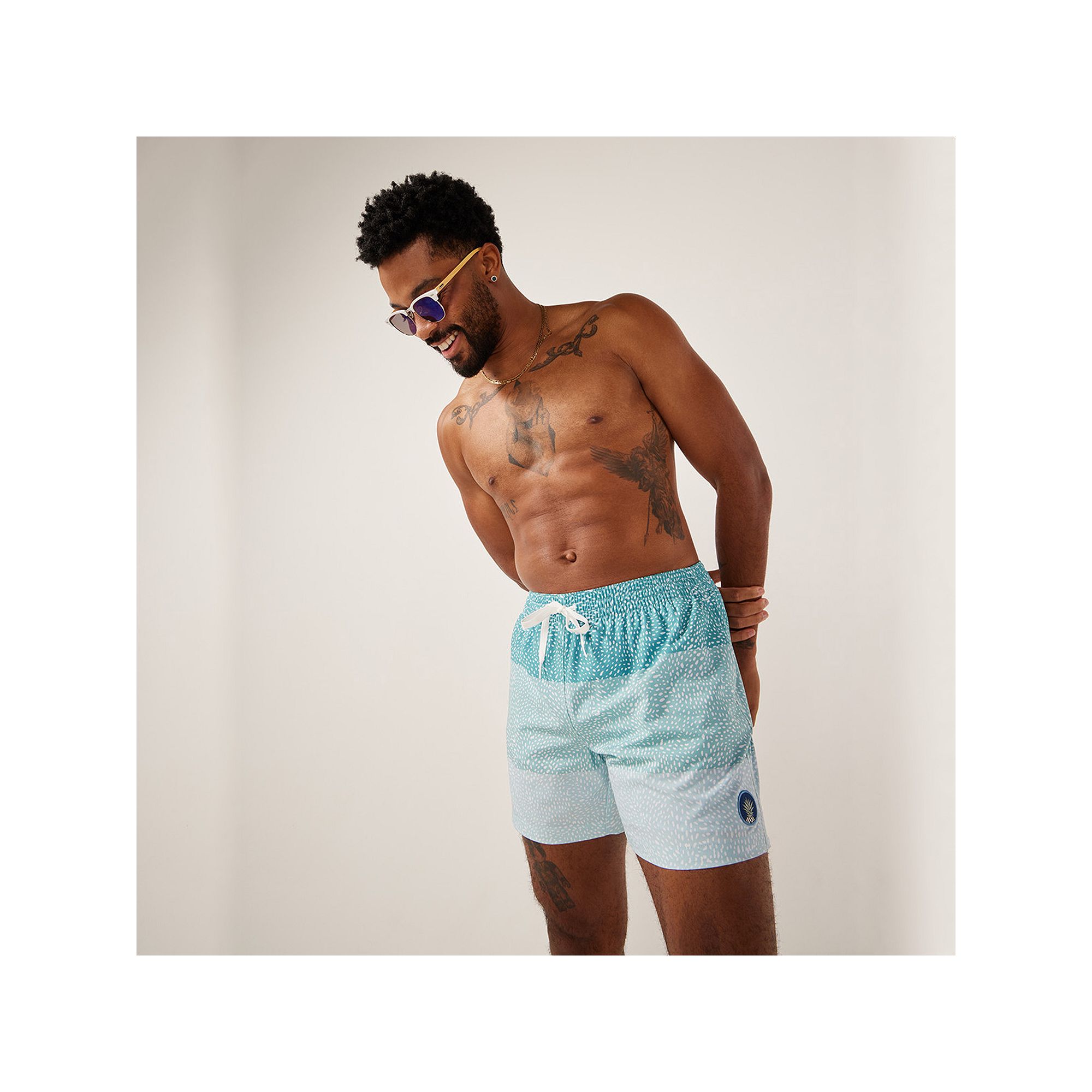 Mens Chubbies 5.5 Swim Trunks, Size: Small, Blue