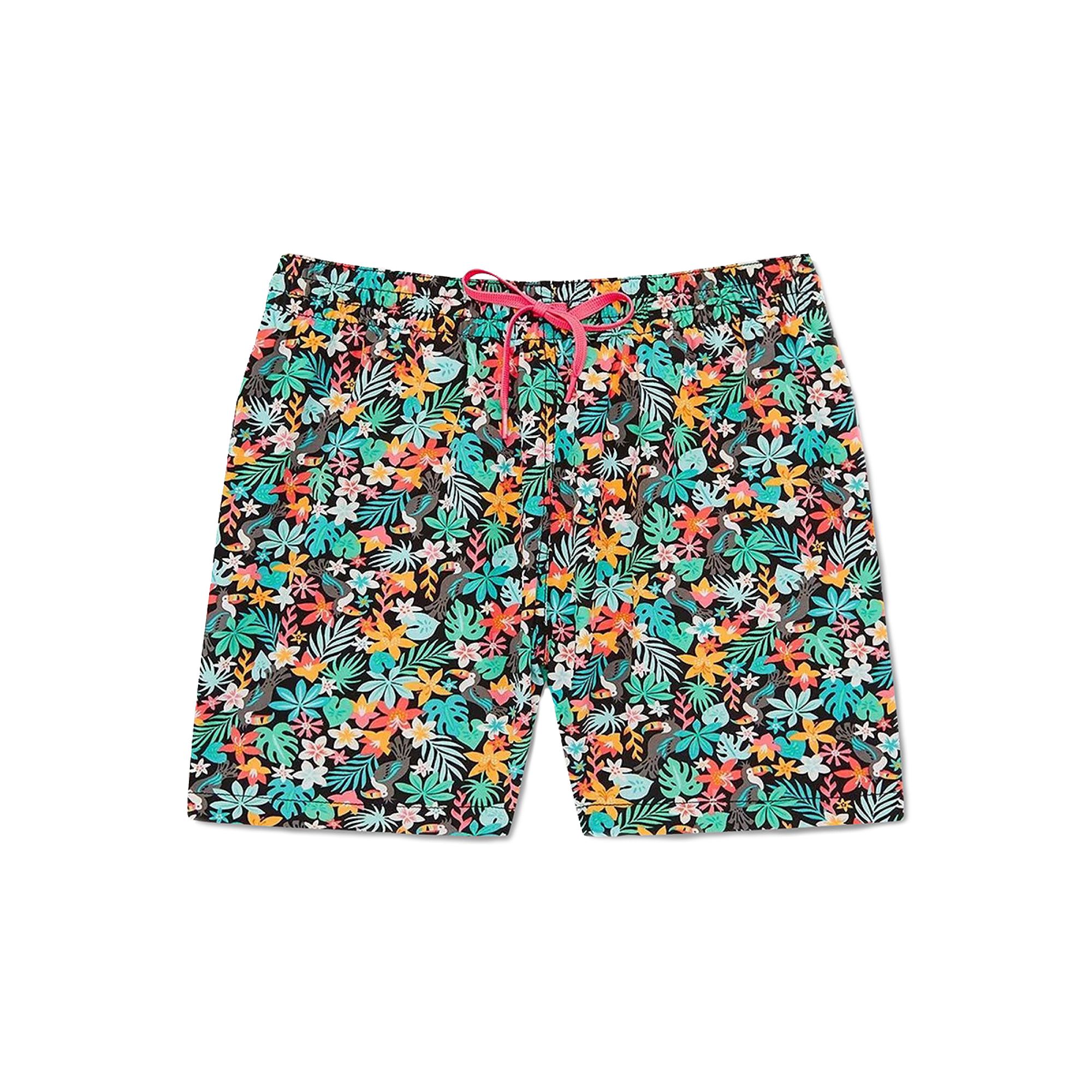Mens Chubbies 5.5 Swim Trunks, Size: Large, Black Team
