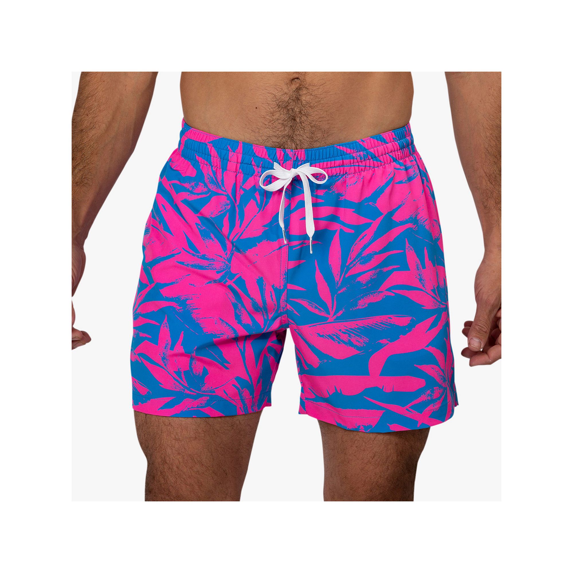 Mens Chubbies 5.5 Swim Trunks, Size: Small, Bright Pink