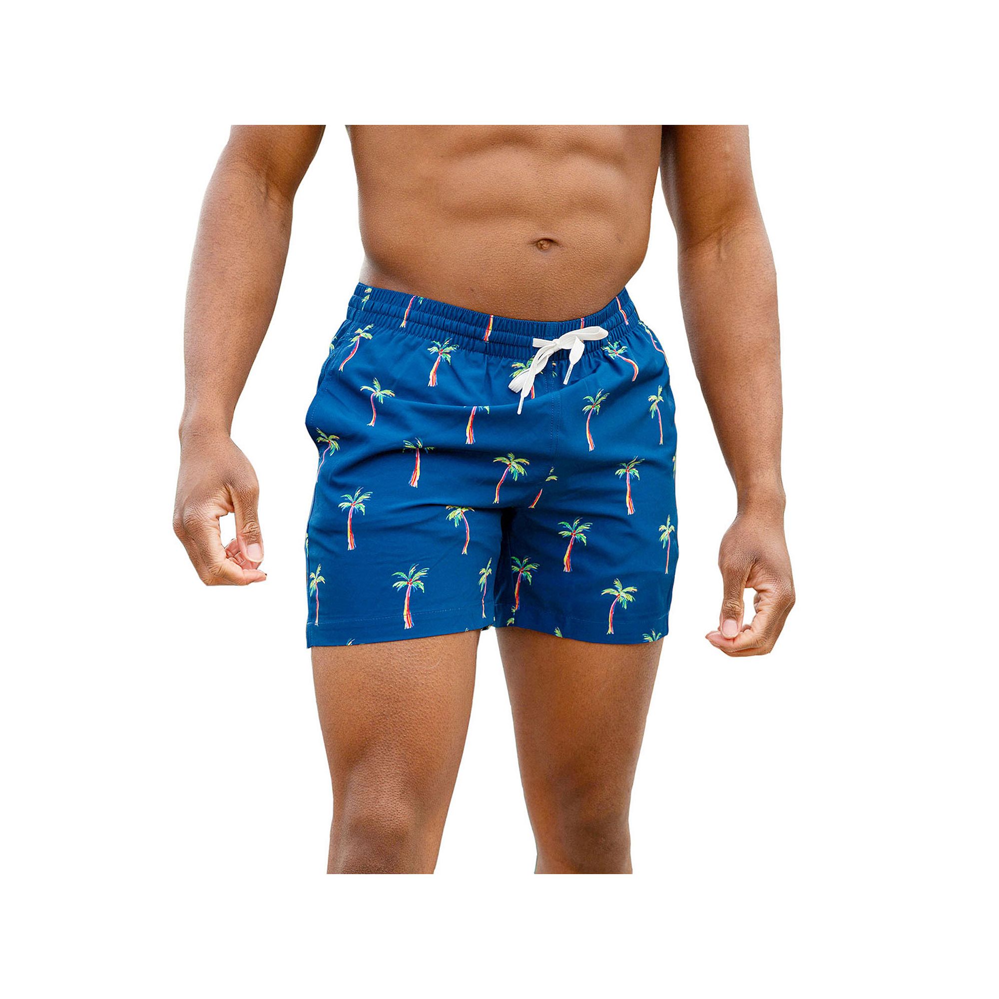 Mens Chubbies 5.5 Swim Trunks, Size: Large, Blue Palm