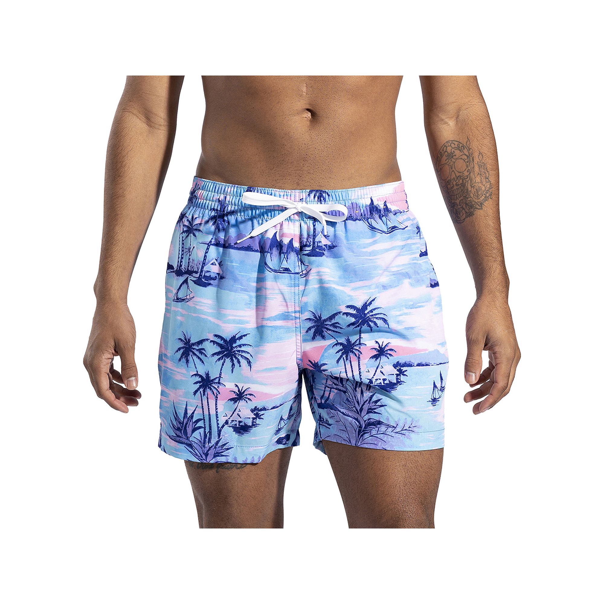 Mens Chubbies 5.5 Swim Trunks, Size: Medium, Pastel Blue