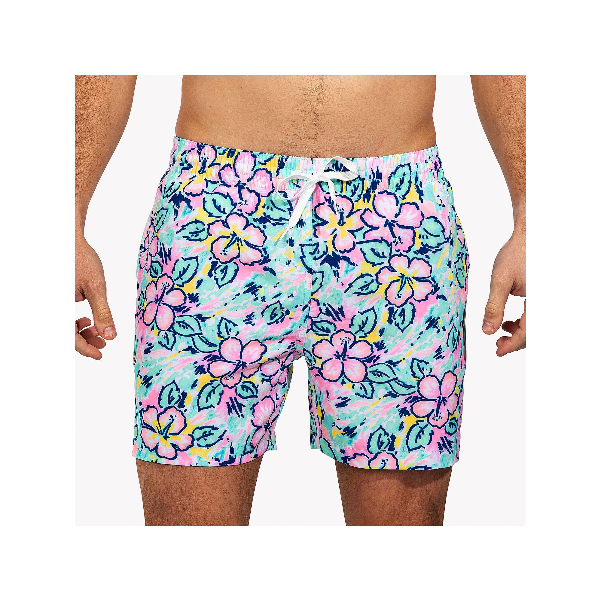 Mens Chubbies 5.5 Swim Trunks, Size: Large, Pastel Green