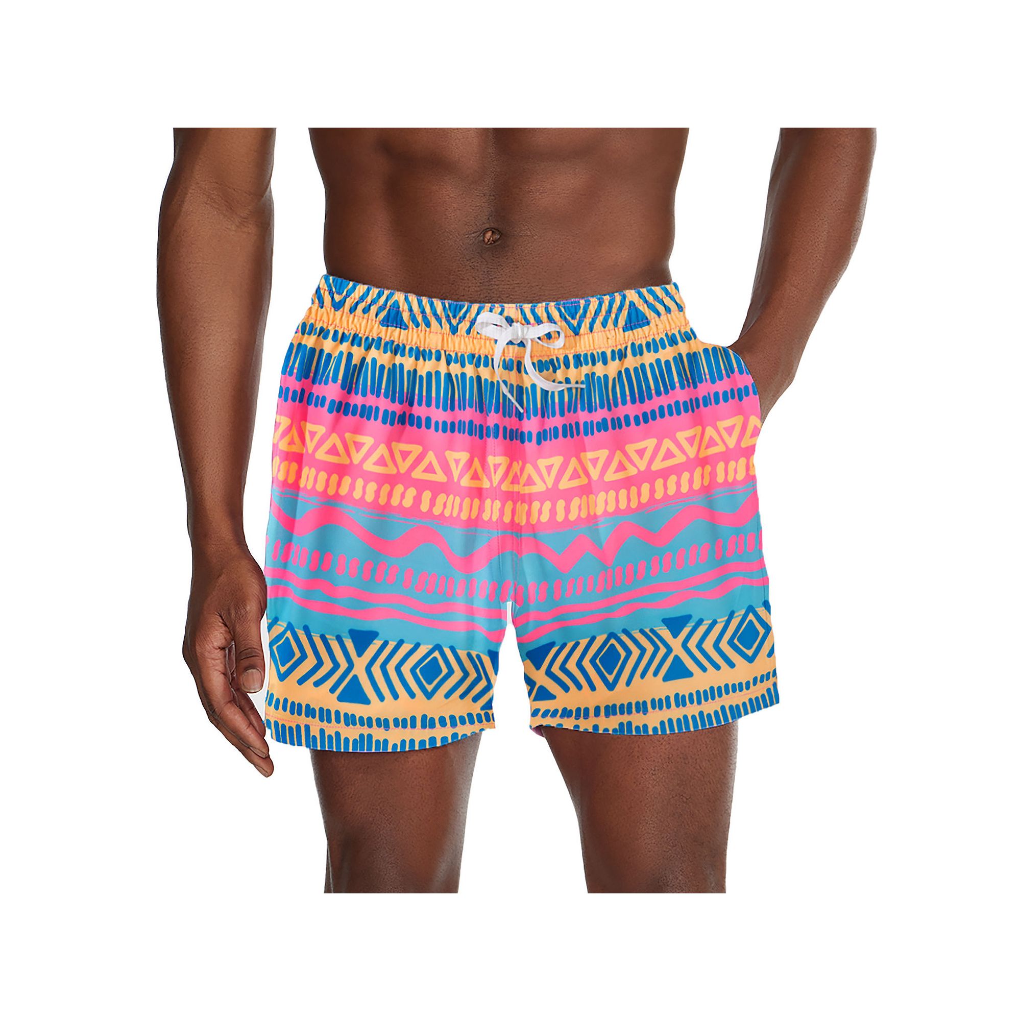 Mens Chubbies 5.5 Swim Trunks, Size: XL, Pink Team