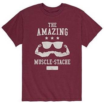 Men's Amazing Muscles Stache Tee