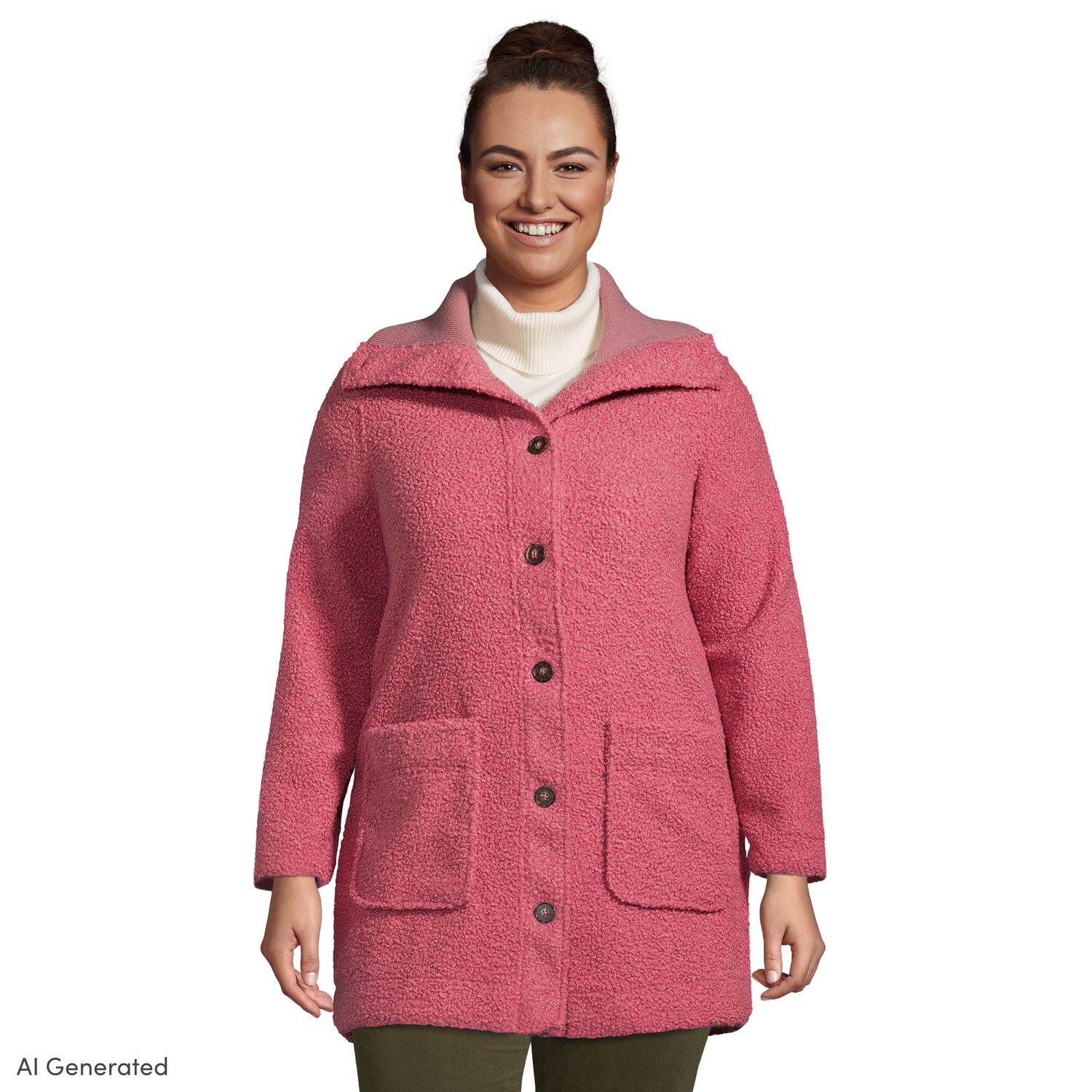 plus fleece coat
