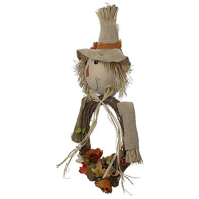 Northlight Harvest Scarecrow Wreath Wall Decor