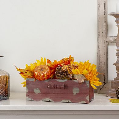 Northlight Autumn Artificial Maple Leaf Berry Centerpiece Table Decor